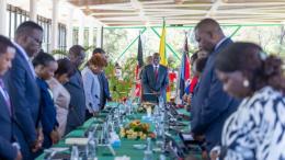 President William Ruto leading members of his Cabinet in a meeting at State House, Nairobi.